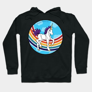 Rainbow Unicorn v12 — Dancing Uniquorn Illustration series Hoodie